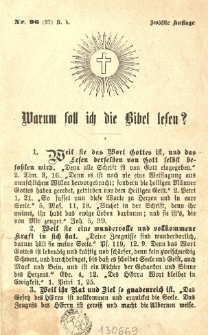 Warum soll ich die Bibel lesen?