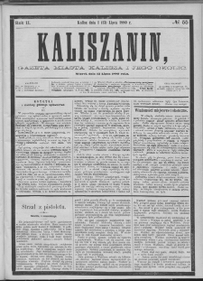Kaliszanin : gazeta miasta Kalisza i jego okolic