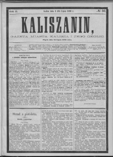 Kaliszanin : gazeta miasta Kalisza i jego okolic