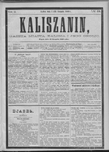 Kaliszanin : gazeta miasta Kalisza i jego okolic