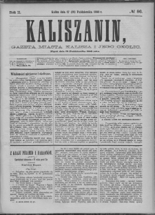 Kaliszanin : gazeta miasta Kalisza i jego okolic