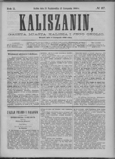 Kaliszanin : gazeta miasta Kalisza i jego okolic