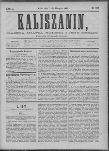 Kaliszanin : gazeta miasta Kalisza i jego okolic
