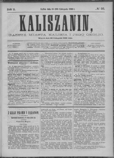 Kaliszanin : gazeta miasta Kalisza i jego okolic