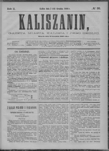 Kaliszanin : gazeta miasta Kalisza i jego okolic