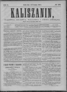 Kaliszanin : gazeta miasta Kalisza i jego okolic