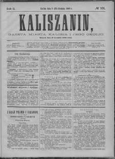 Kaliszanin : gazeta miasta Kalisza i jego okolic