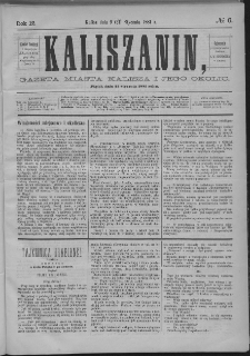 Kaliszanin : gazeta miasta Kalisza i jego okolic