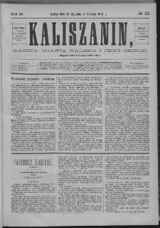 Kaliszanin : gazeta miasta Kalisza i jego okolic