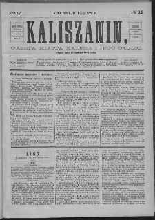 Kaliszanin : gazeta miasta Kalisza i jego okolic