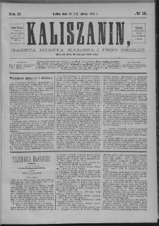 Kaliszanin : gazeta miasta Kalisza i jego okolic