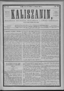 Kaliszanin : gazeta miasta Kalisza i jego okolic