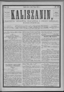 Kaliszanin : gazeta miasta Kalisza i jego okolic