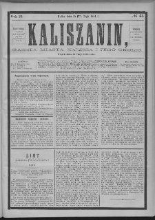 Kaliszanin : gazeta miasta Kalisza i jego okolic