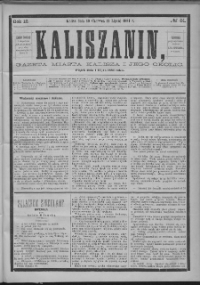 Kaliszanin : gazeta miasta Kalisza i jego okolic