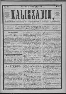 Kaliszanin : gazeta miasta Kalisza i jego okolic