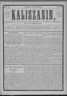 Kaliszanin : gazeta miasta Kalisza i jego okolic