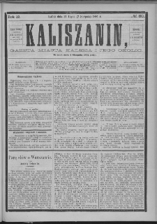 Kaliszanin : gazeta miasta Kalisza i jego okolic