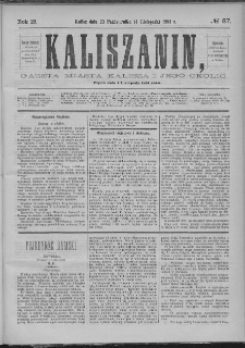 Kaliszanin : gazeta miasta Kalisza i jego okolic
