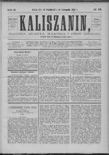 Kaliszanin : gazeta miasta Kalisza i jego okolic