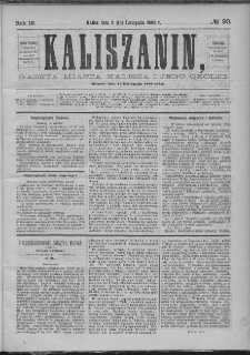 Kaliszanin : gazeta miasta Kalisza i jego okolic