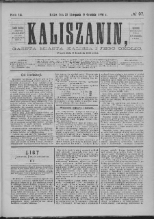 Kaliszanin : gazeta miasta Kalisza i jego okolic