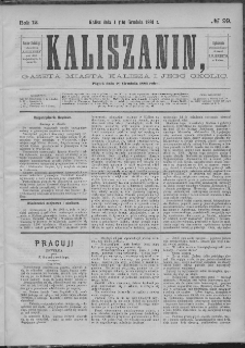 Kaliszanin : gazeta miasta Kalisza i jego okolic