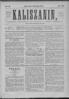 Kaliszanin : gazeta miasta Kalisza i jego okolic