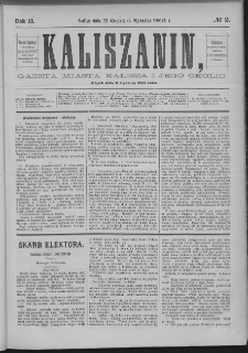 Kaliszanin : gazeta miasta Kalisza i jego okolic