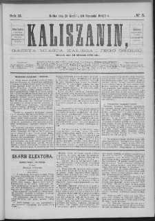 Kaliszanin : gazeta miasta Kalisza i jego okolic