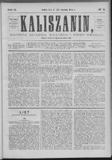 Kaliszanin : gazeta miasta Kalisza i jego okolic