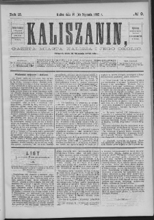 Kaliszanin : gazeta miasta Kalisza i jego okolic