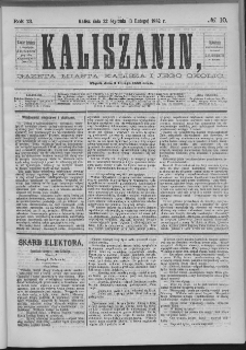Kaliszanin : gazeta miasta Kalisza i jego okolic