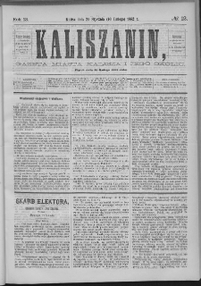 Kaliszanin : gazeta miasta Kalisza i jego okolic