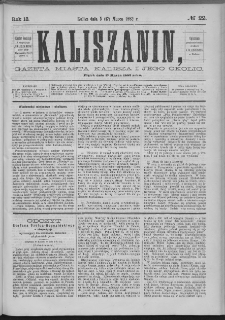 Kaliszanin : gazeta miasta Kalisza i jego okolic