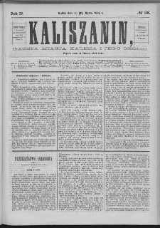 Kaliszanin : gazeta miasta Kalisza i jego okolic