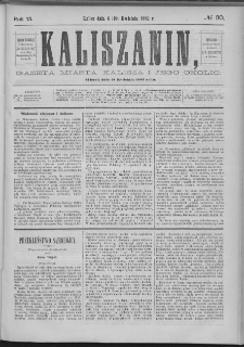 Kaliszanin : gazeta miasta Kalisza i jego okolic