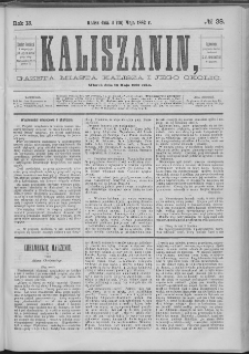 Kaliszanin : gazeta miasta Kalisza i jego okolic