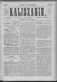 Kaliszanin : gazeta miasta Kalisza i jego okolic