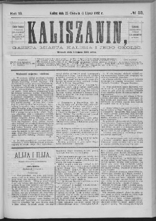 Kaliszanin : gazeta miasta Kalisza i jego okolic