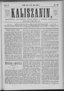 Kaliszanin : gazeta miasta Kalisza i jego okolic