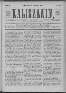 Kaliszanin : gazeta miasta Kalisza i jego okolic