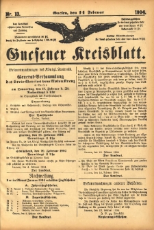 Gnesener Kreisblatt 1904.02.14 Nr13