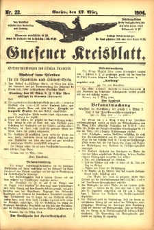 Gnesener Kreisblatt 1904.03.17 Nr22