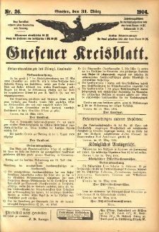 Gnesener Kreisblatt 1904.03.31 Nr26