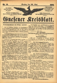 Gnesener Kreisblatt 1904.05.22 Nr41