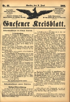 Gnesener Kreisblatt 1904.06.02 Nr44