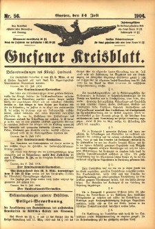 Gnesener Kreisblatt 1904.07.14 Nr56
