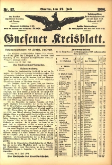 Gnesener Kreisblatt 1904.07.17 Nr57