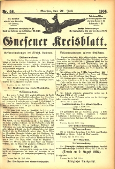 Gnesener Kreisblatt 1904.07.21 Nr58
